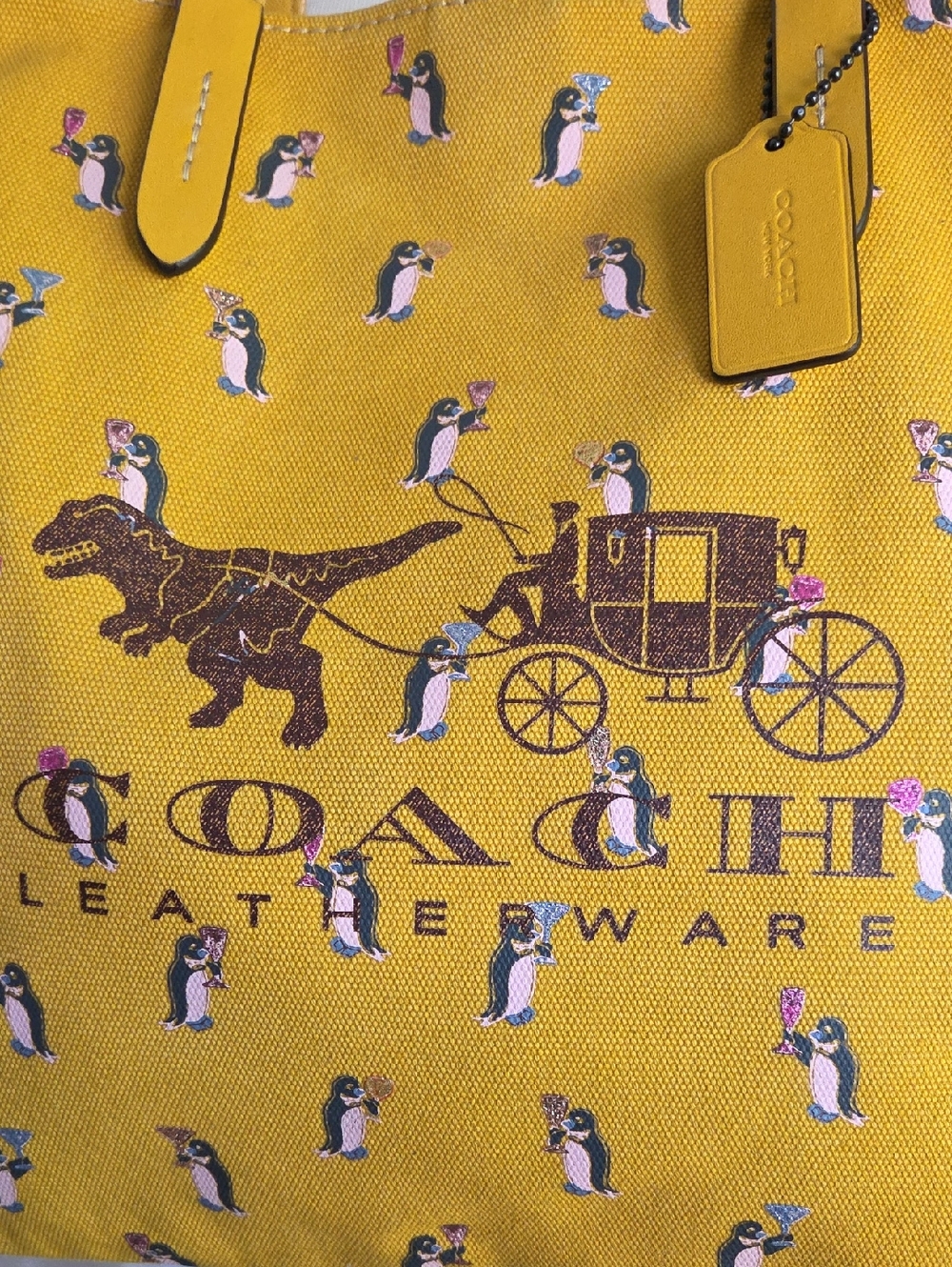 COACH Yellow Rexy & Carriage Tote 2017 - Picture 3 of 16